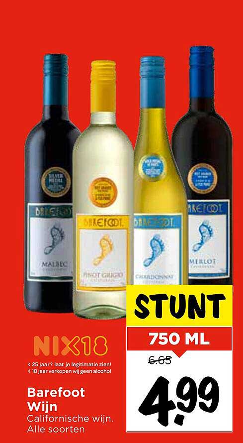 Barefoot Wijn 750 ML