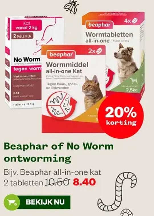 Beaphar of No Worm ontworming