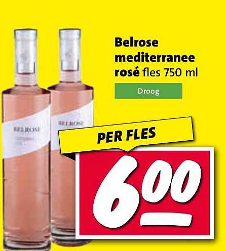 Belrose mediterranee rosé fles 750 ml