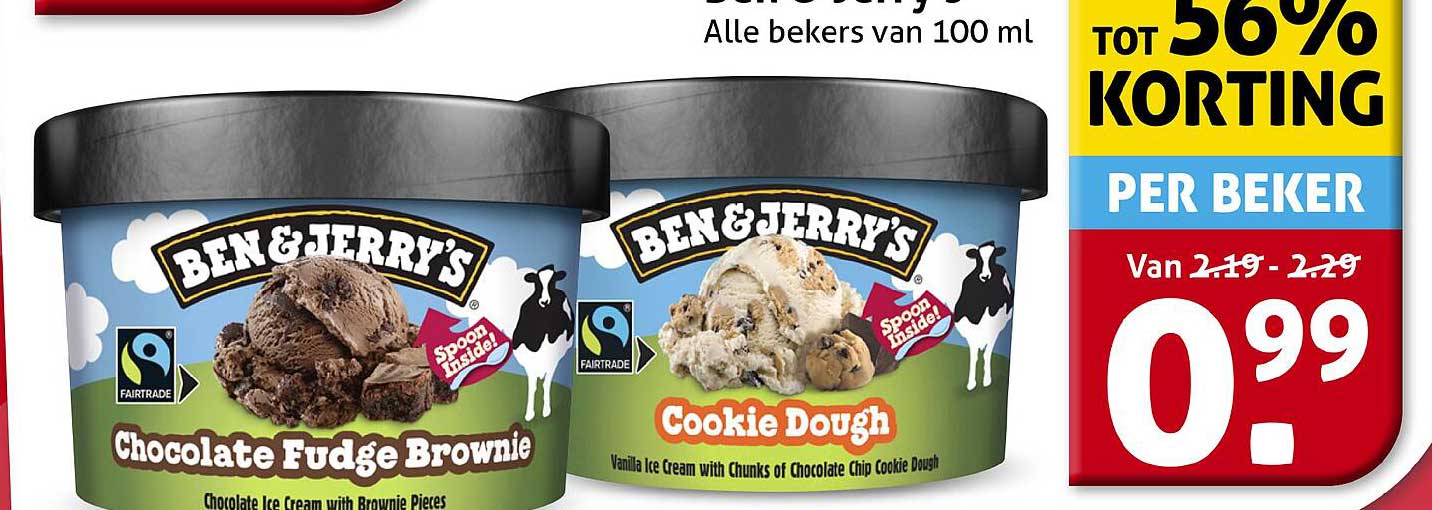 Ben & Jerry's Ice Cream aanbieding
