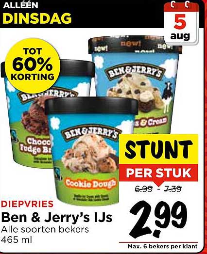 Ben & Jerry's IJssorten 465 ml