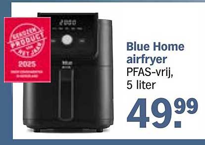 Blue Home airfryer PFAS-vrij, 5 liter