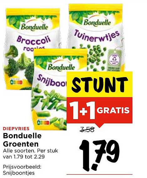 Bonduelle Groenten 1+1 Gratis