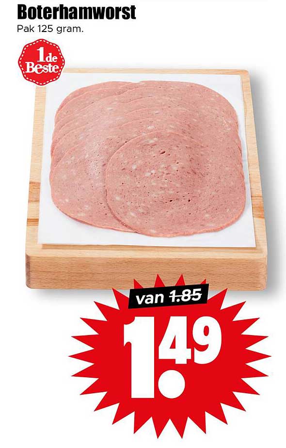 Boterhamworst Pak 125 gram.