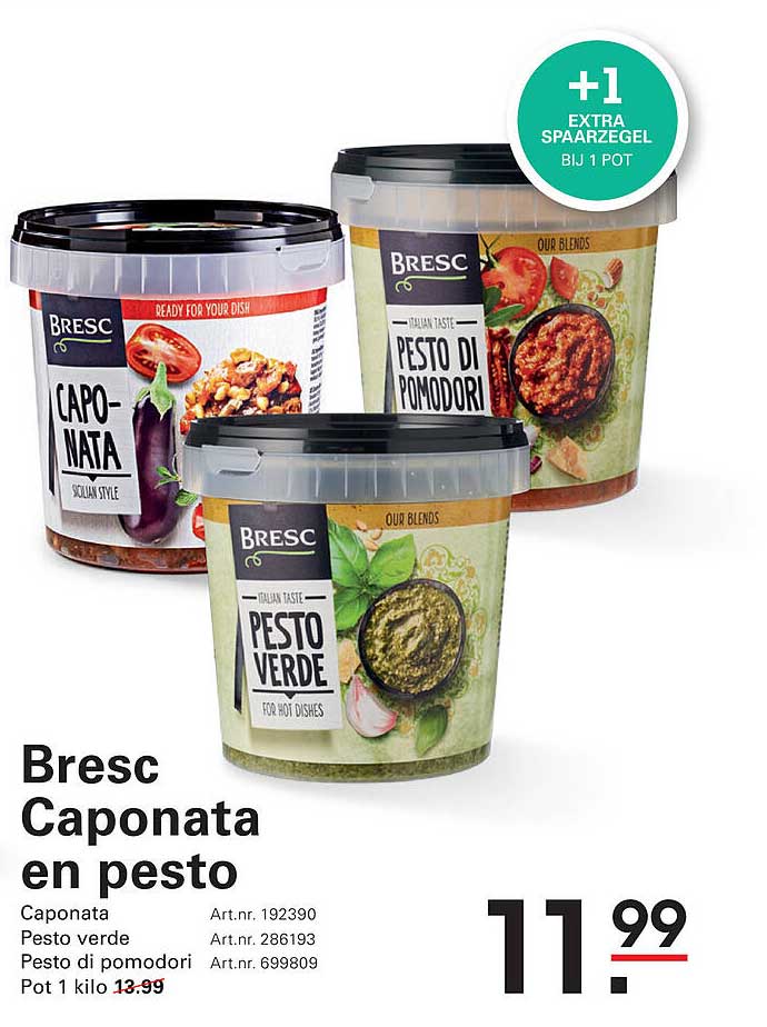 Bresc Caponata en pesto