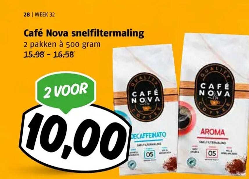 Café Nova snelfiltermaling