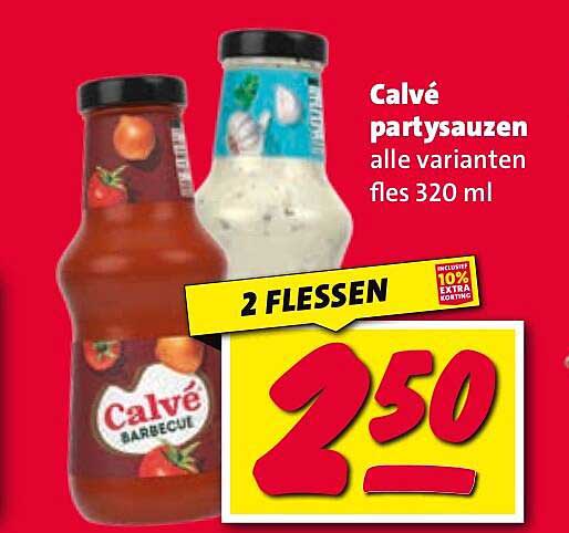 Calvé partysauzen alle varianten fles 320 ml