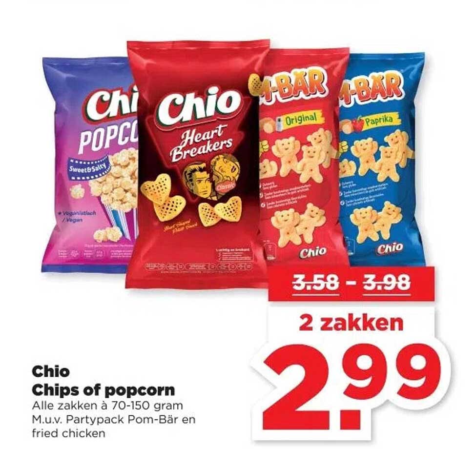 Chio Chips of popcorn