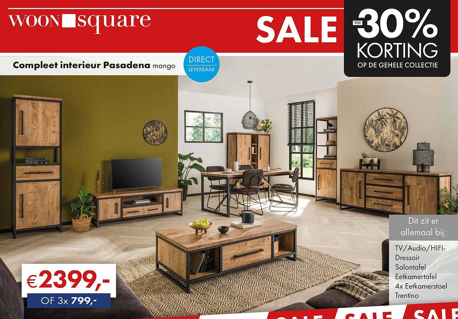 Compleet interieur Pasadena mango