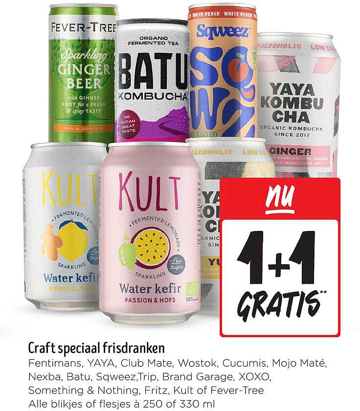 Craft speciaal frisdranken 1+1 GRATIS