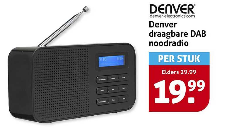 Denver draagbare DAB noodradio