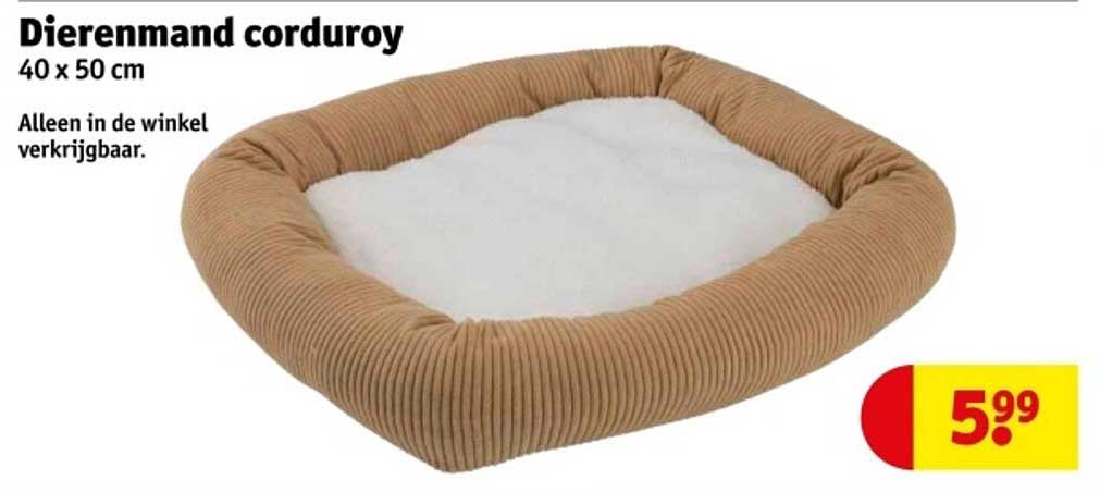 Dierenmand corduroy 40 x 50 cm