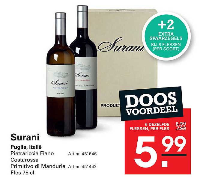DOOS VOORDEEL - 6 DEZELFDE FLESSEN, PER FLES 5,99
