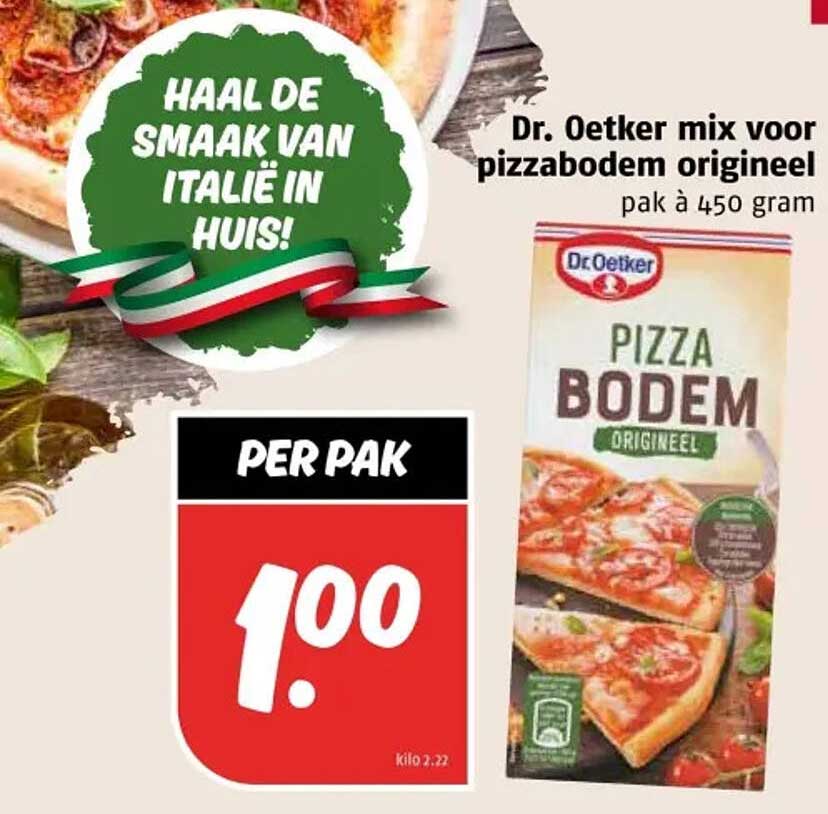 Dr. Oetker mix voor pizzabodem origineel pak à 450 gram