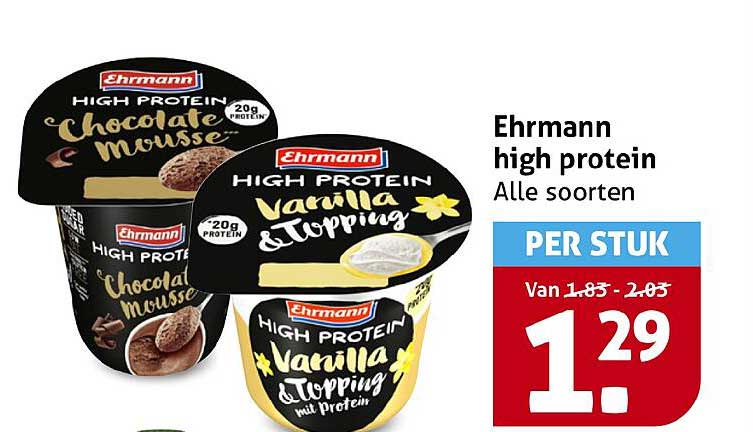 Ehrmann high protein Alle soorten