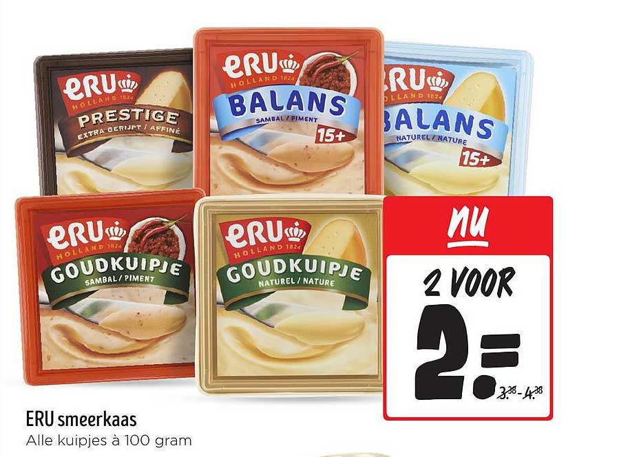 ERU smeerkaas - Alle kuipjes à 100 gram