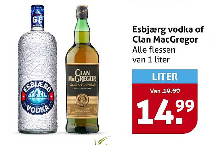 Esbjærg vodka of Clan MacGregor