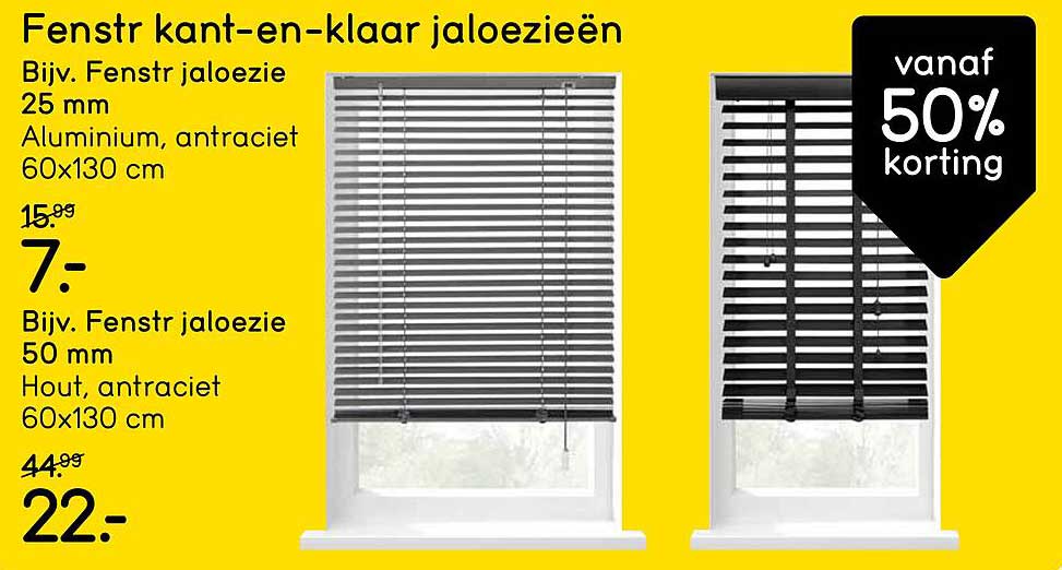 Fenstr kant-en-klaar jaloezieën 25 mm en 50 mm