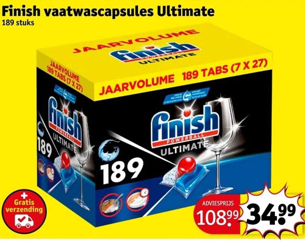 Finish vaatwascapsules Ultimate