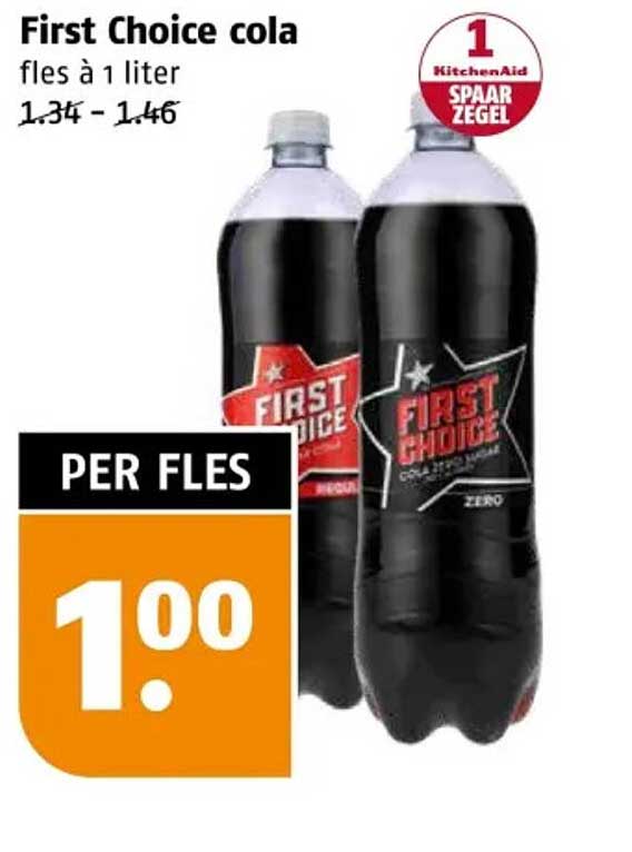 First Choice cola fles à 1 liter