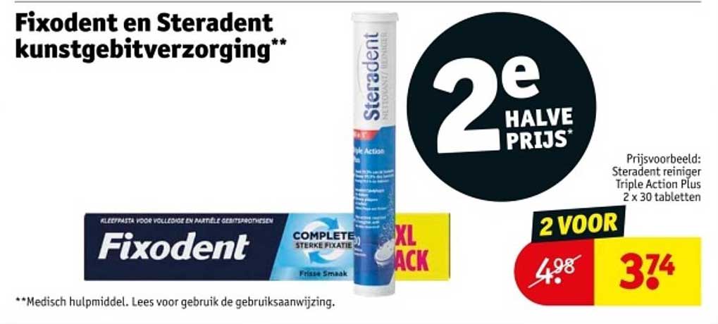 Fixodent en Steradent kunstgebitverzorging**