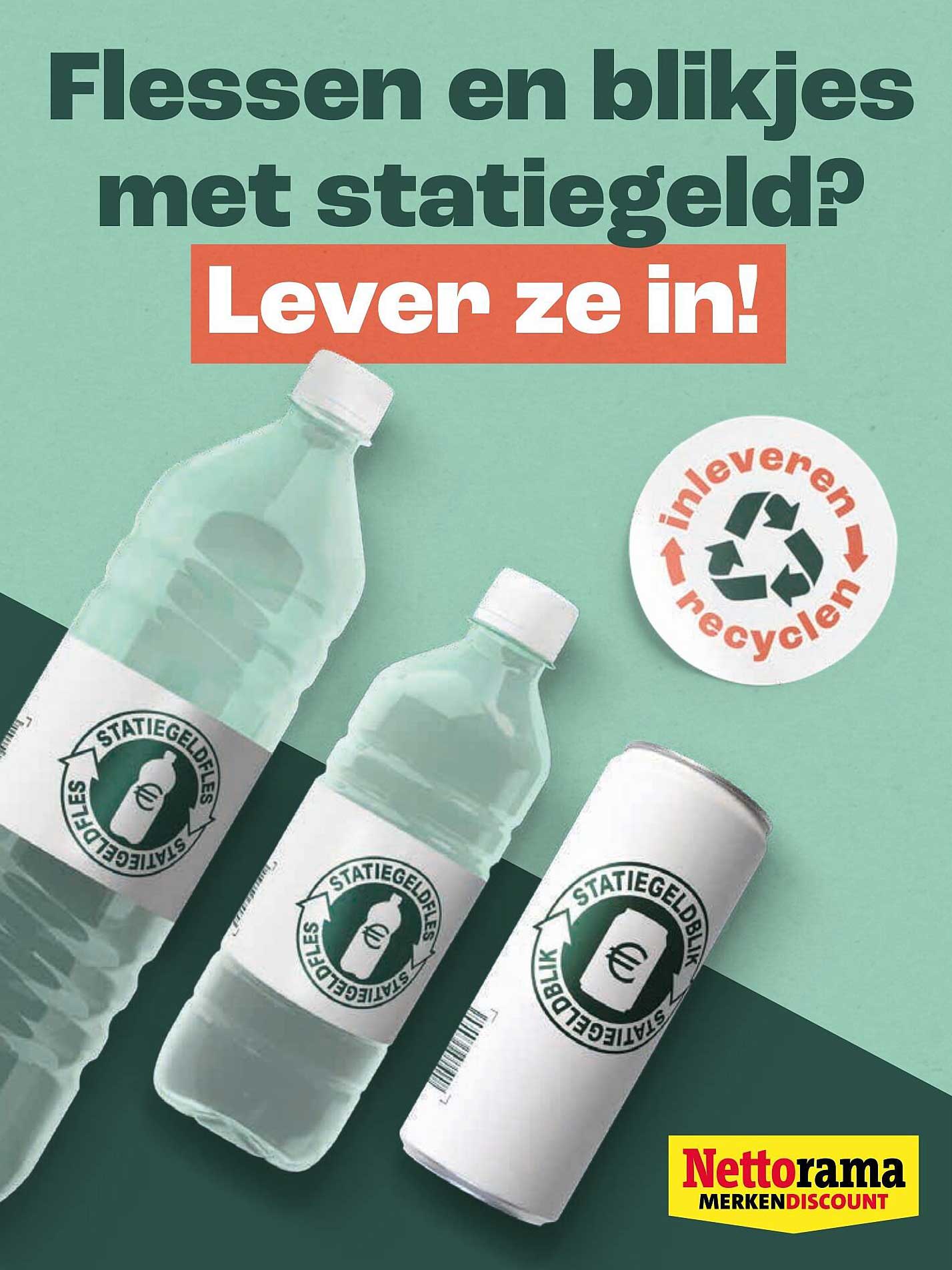 Flessen en blikken met statiegeld? Lever ze in!
