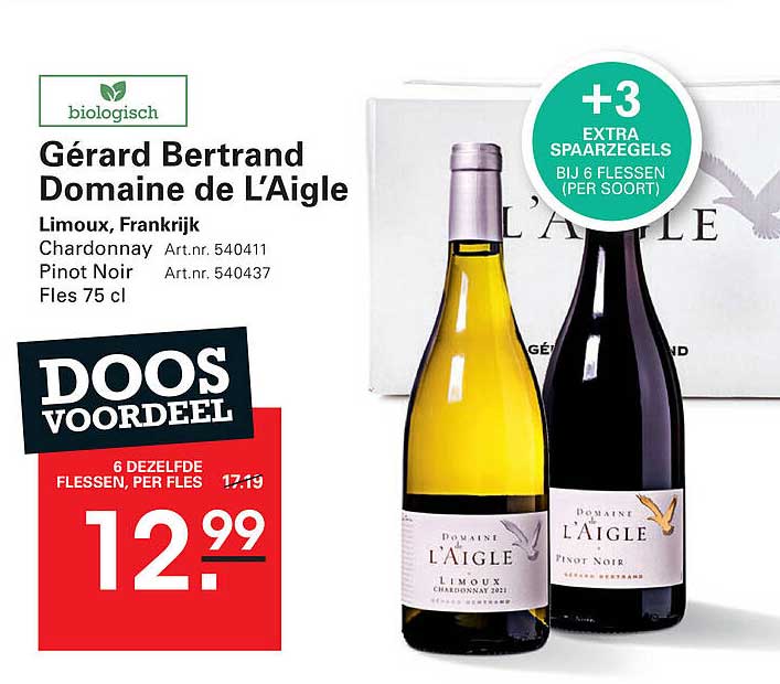Gérard Bertrand Domaine de L’Aigle Limoux, Frankrijk Chardonnay, Pinot Noir Fles 75 cl