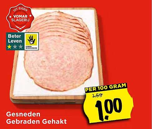 Gesneden Gebraden Gehakt