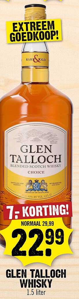 GLEN TALLOCH WHISKY 1.5 liter