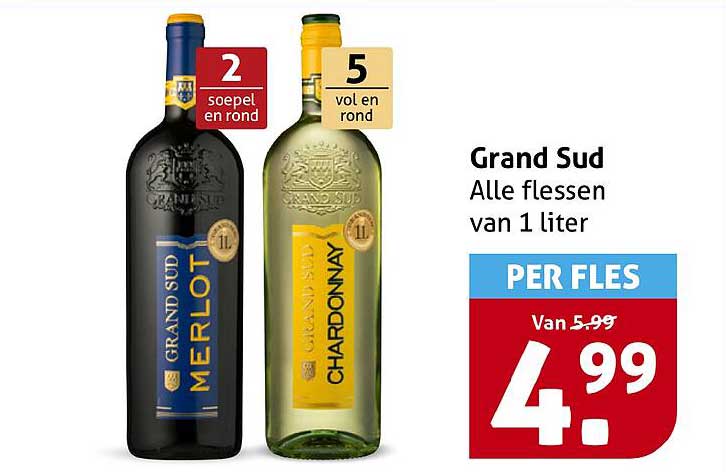 Grand Sud - Alle flessen van 1 liter
