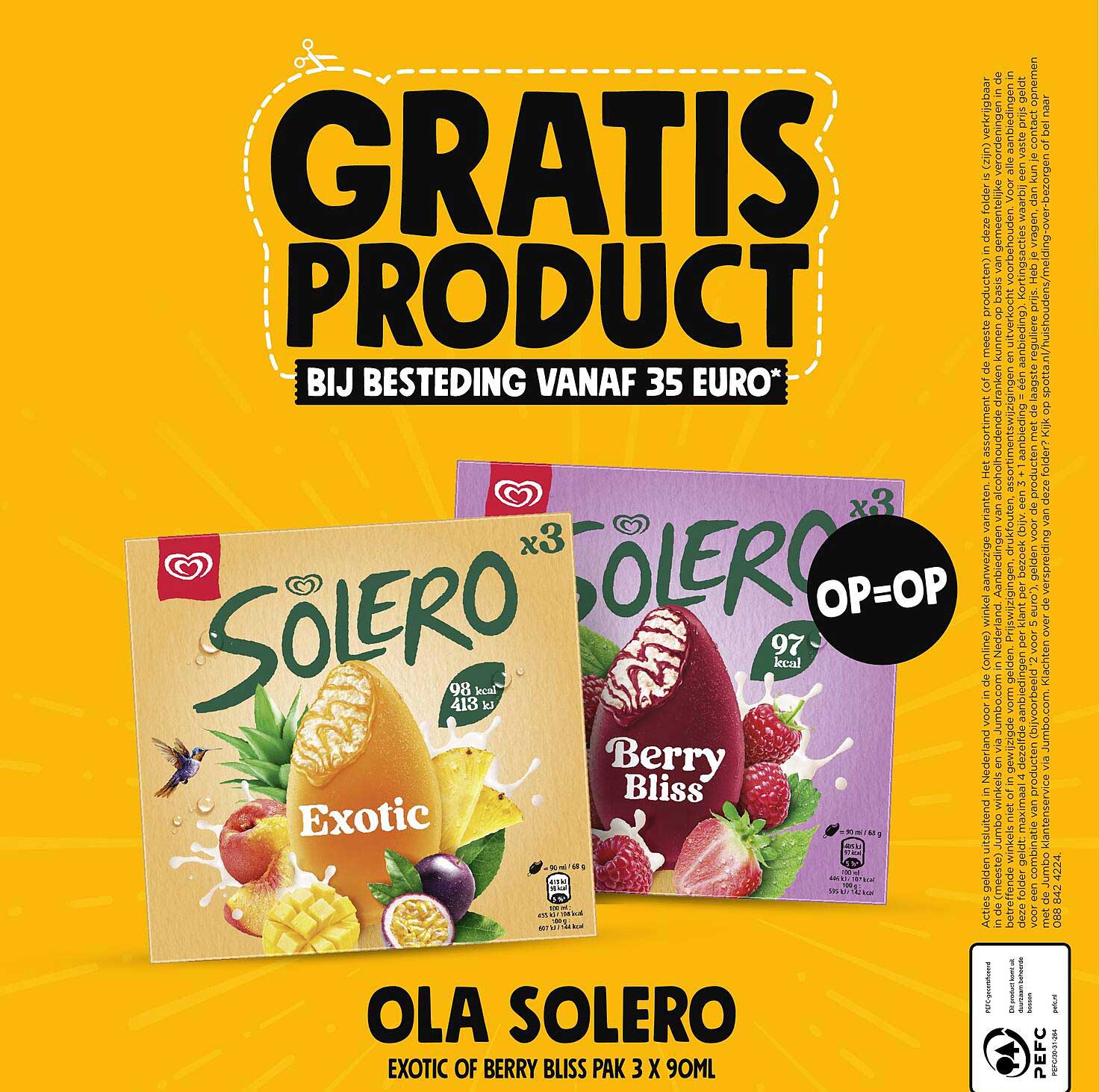 Gratis product bij besteding vanaf 35 euro