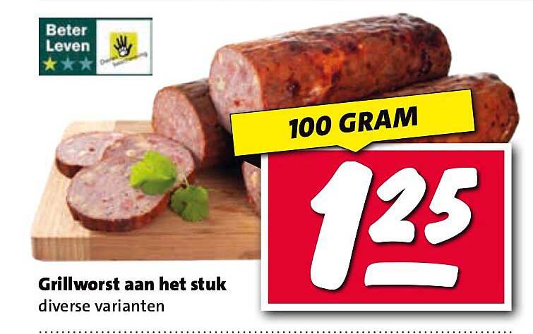 Grillworst aan het stuk