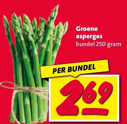Groene asperges bundel 250 gram