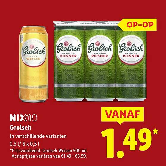 Grolsch in verschillende varianten 0,5 l / 6 x 0,5 l