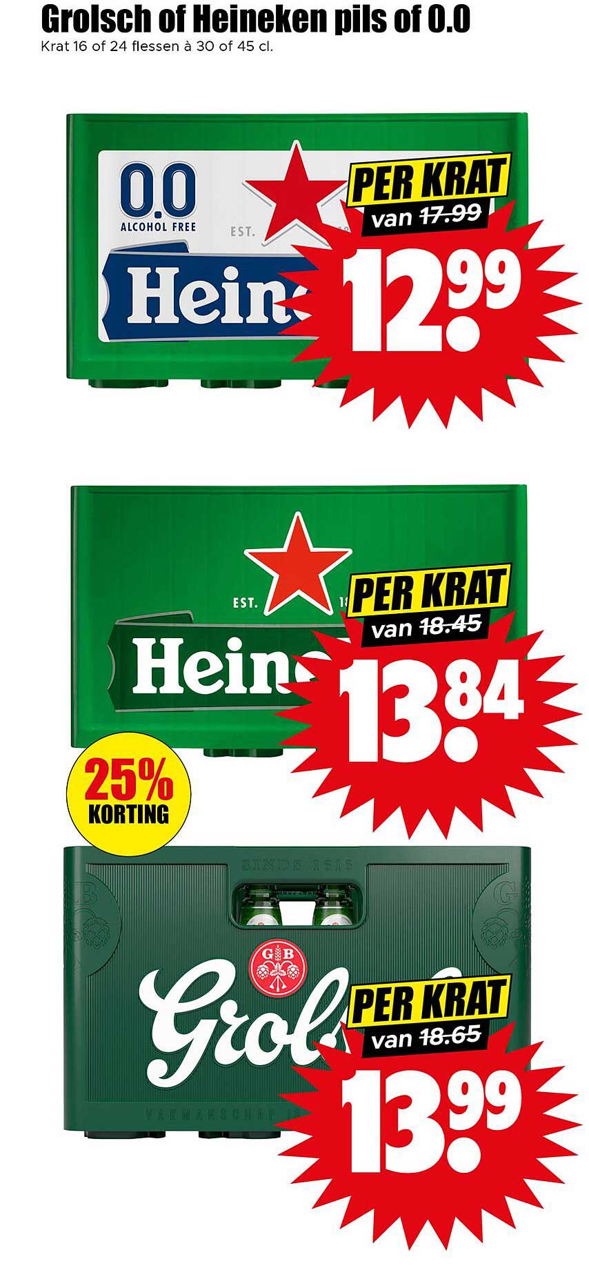 Grolsch of Heineken pils of 0.0