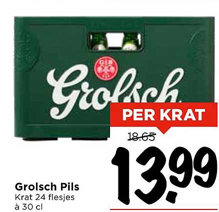 Grolsch Pils Krat 24 flesjes à 30 cl