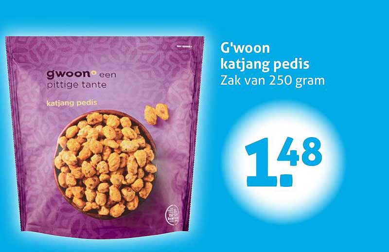 G'woon katjang pedis Zak van 250 gram