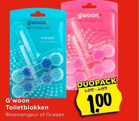 G'woon Toiletblokkken Bloemengeur of Oceaan