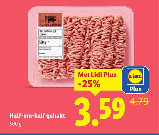 Half-om-half gehakt