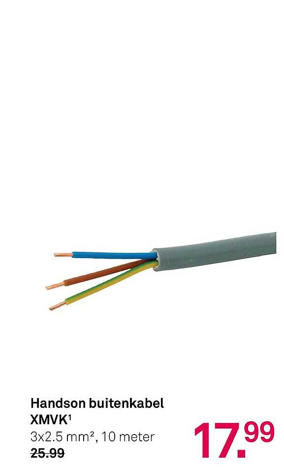 Handson buitenkabel XMVK 3x2.5 mm², 10 meter