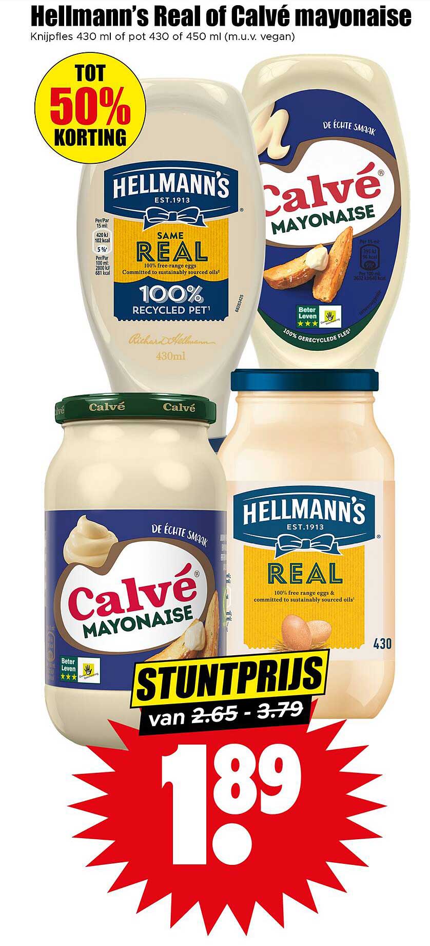 Hellmann's Real of Calvé mayonaise