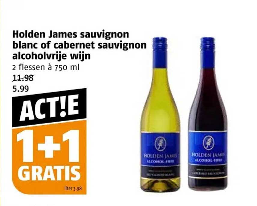 Holden James sauvignon blanc of cabernet sauvignon alcoholvrije wijn