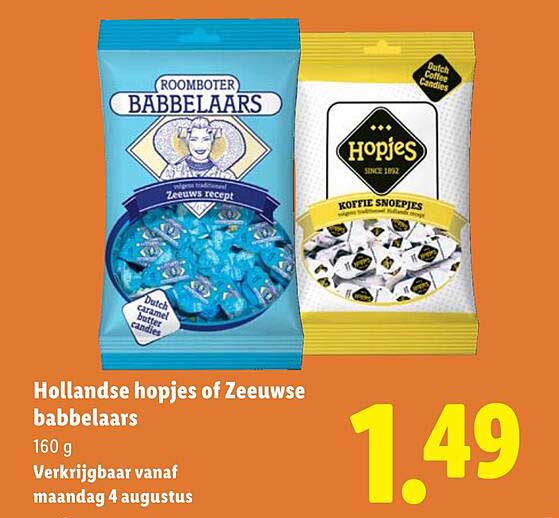 Hollandse hopjes of Zeeuwse babbelaars
