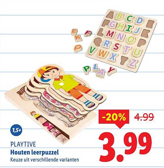 Houten leerpuzzel