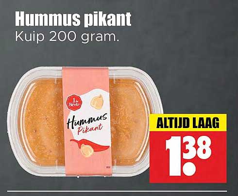 Hummus pikant Kuip 200 gram.
