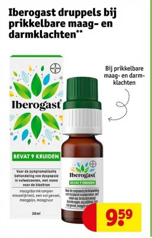 Iberogast druppels bij prikkelbare maag- en darmklachten