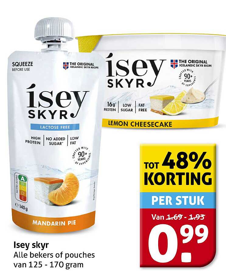 Isey skyr - Alle bekers of pouches van 125 - 170 gram