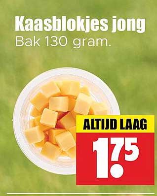 Kaasblokjes jong Bak 130 gram.