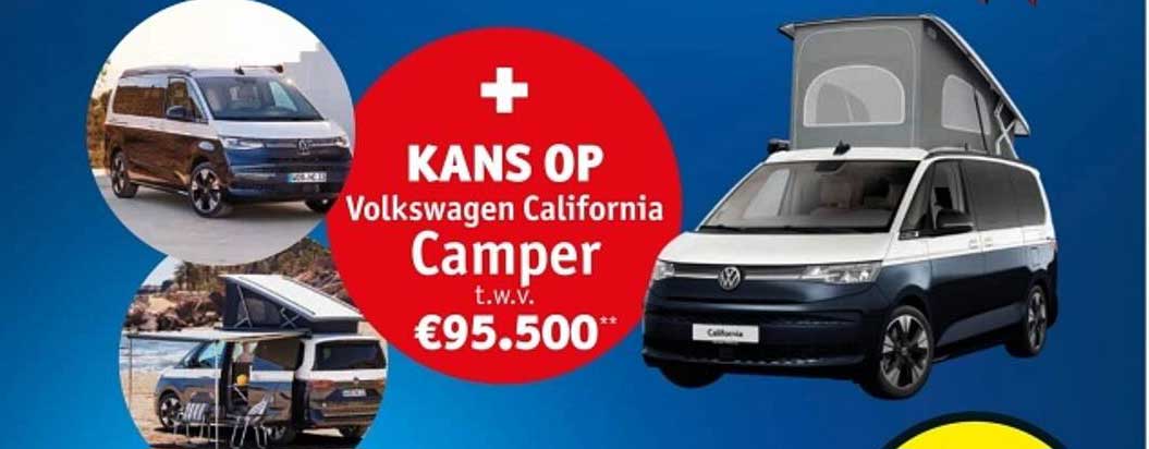 KANS OP Volkswagen California Camper t.w.v. €95.500**