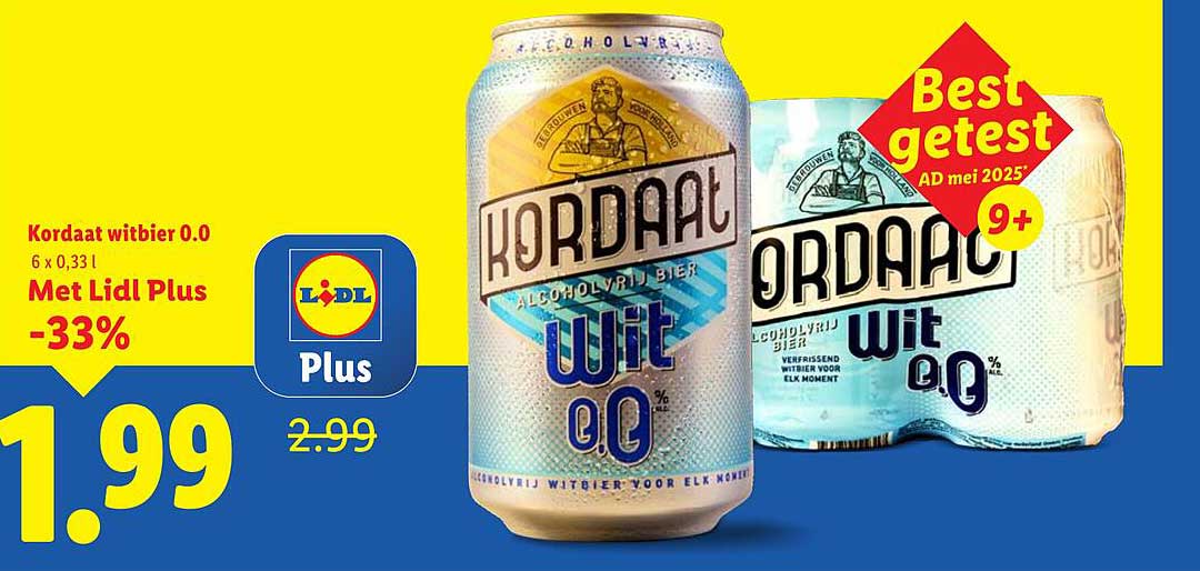 Kordaat witbier 0.0 6 x 0,33 l